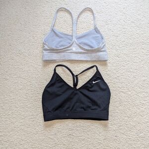 Lululemon Athletica And Nike Black Gray Sports Bra Bundle